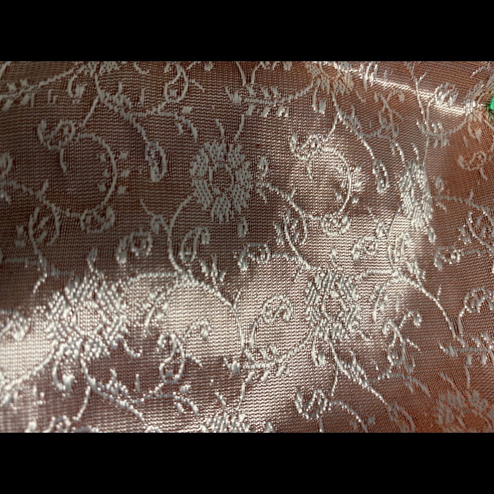 Patterned handsewn edges silkscarf in beige - Picture 7 of 7